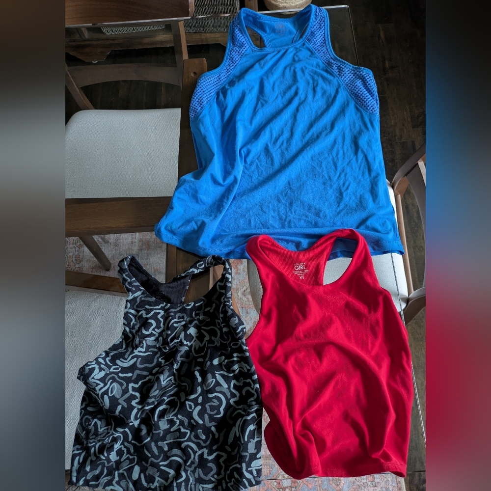 Athleta Girl Sports Bras And Tank (Size 12 And 14) Bundle